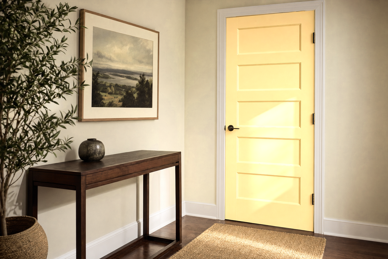 Summer Wish by Valspar on interior-doors
