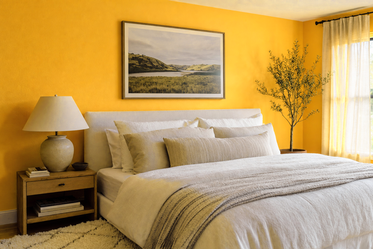 Buttered Toffee by Valspar on interiors