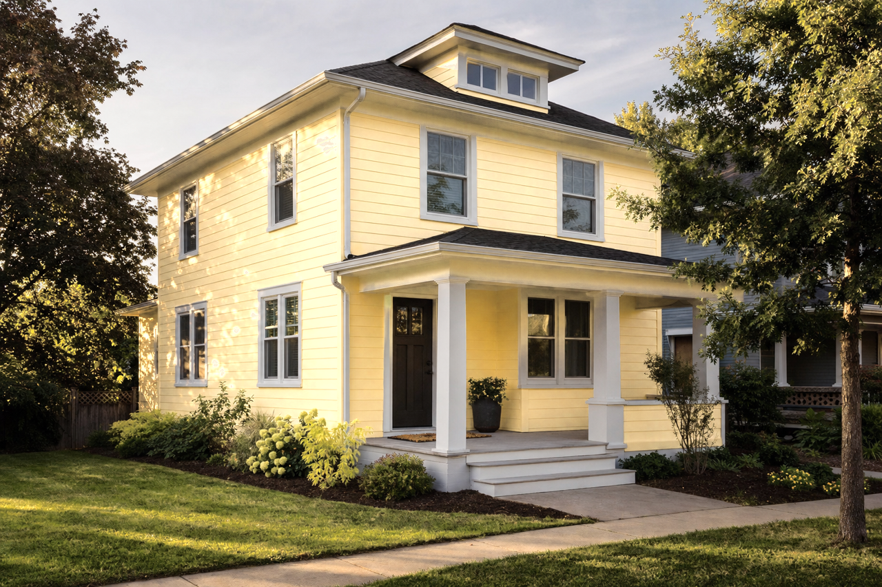 Toasted Oat by Valspar on exterior