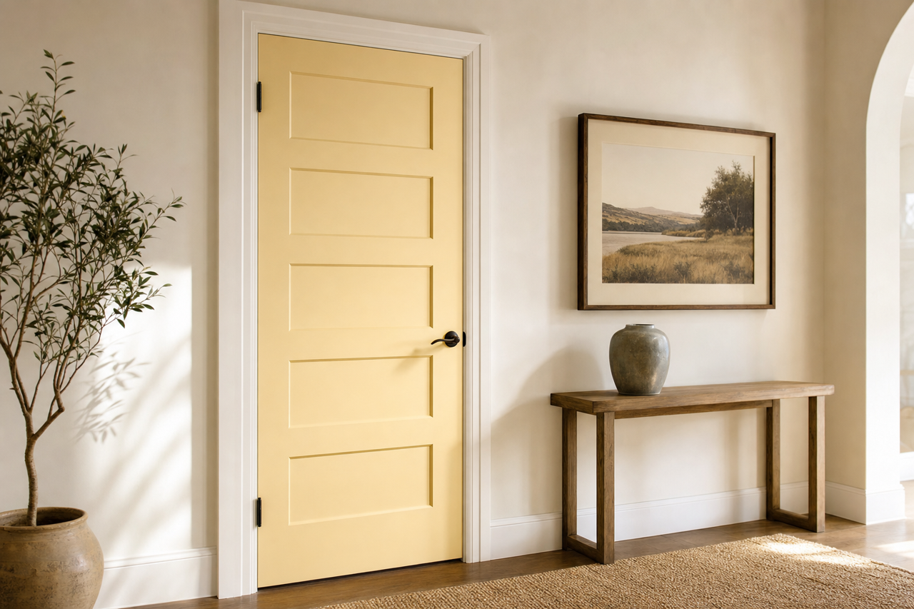 Champagne Dance by Valspar on interior-doors