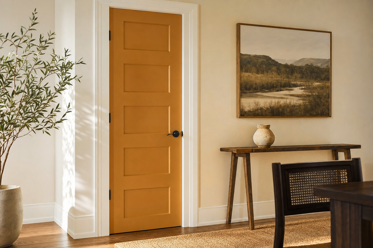 Garden Ochre by Valspar on interior-doors
