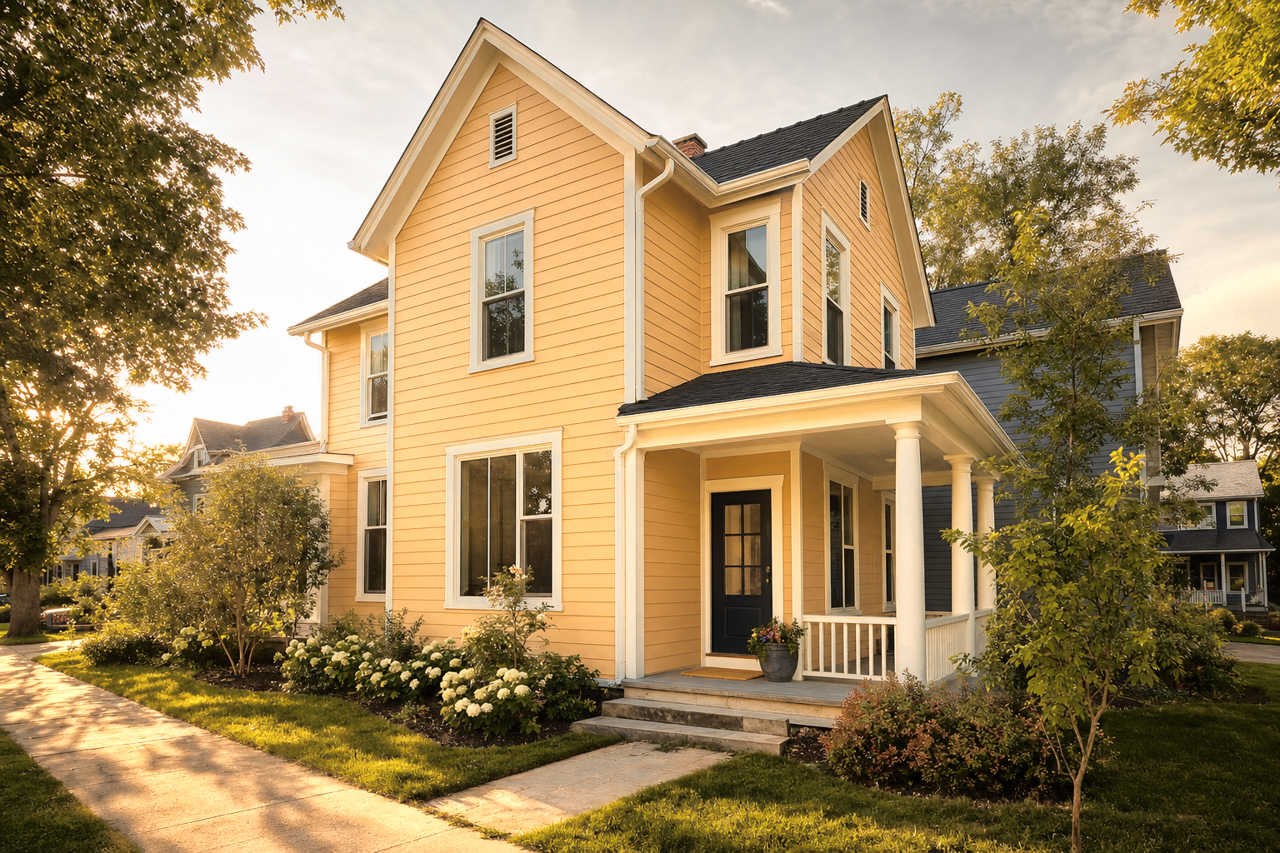 Creamy Orange by Valspar on exterior