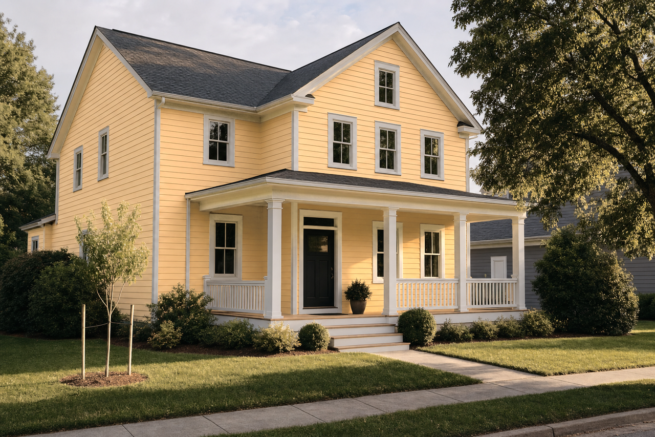 Veranda Yellow by Valspar on exterior