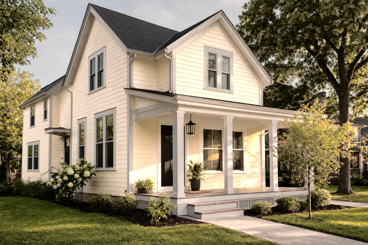 Soft Candlelight by Valspar on exterior