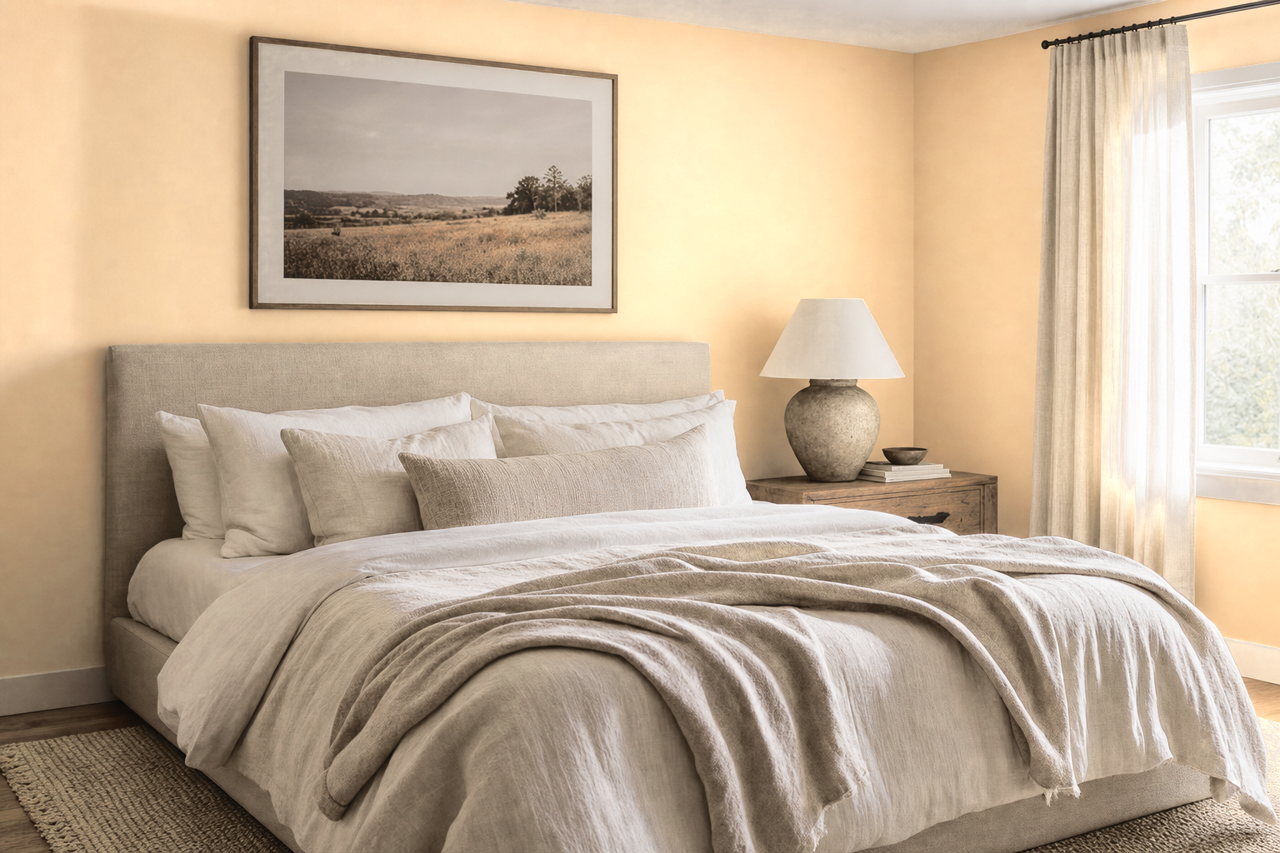 Soft Candlelight by Valspar on interiors