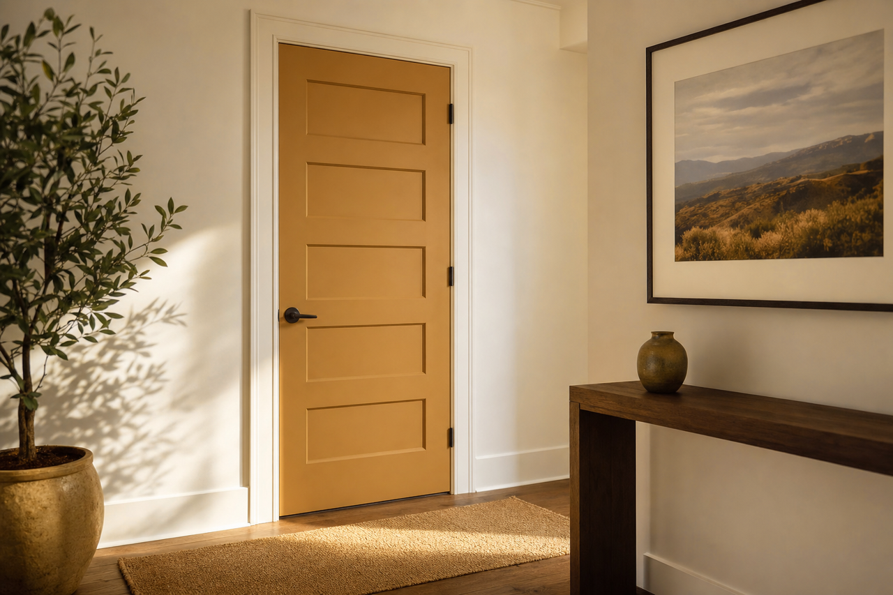 Camel Ride by Valspar on interior-doors