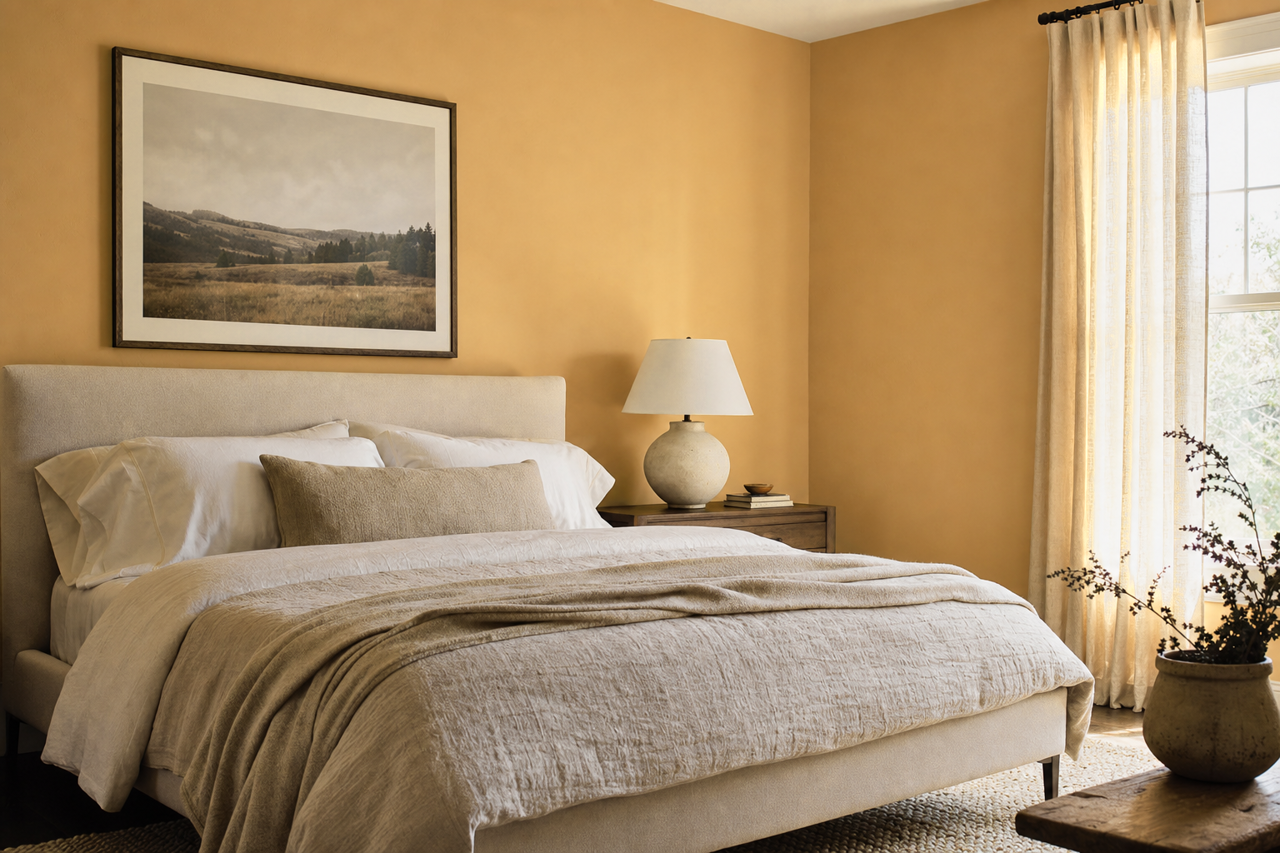 Antelope Hide by Valspar on interiors