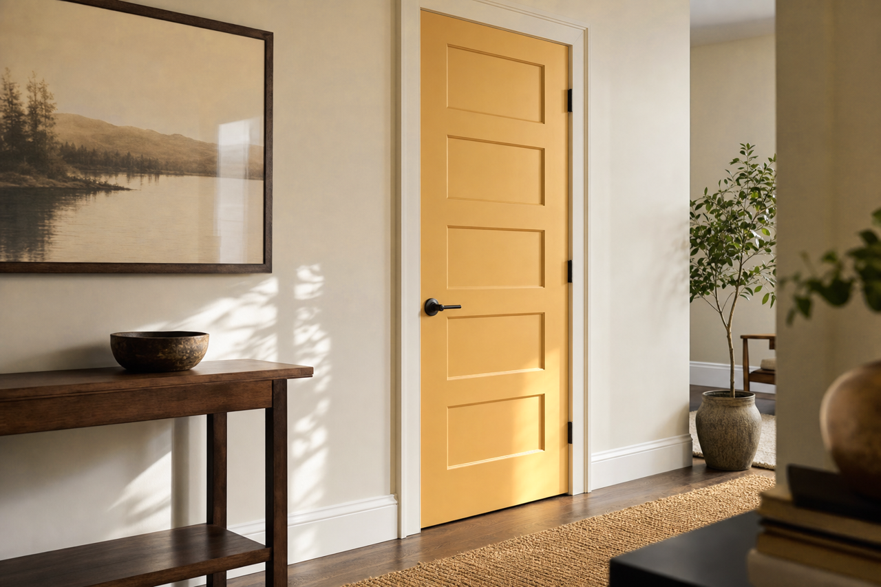 Lewis Gold by Valspar on interior-doors