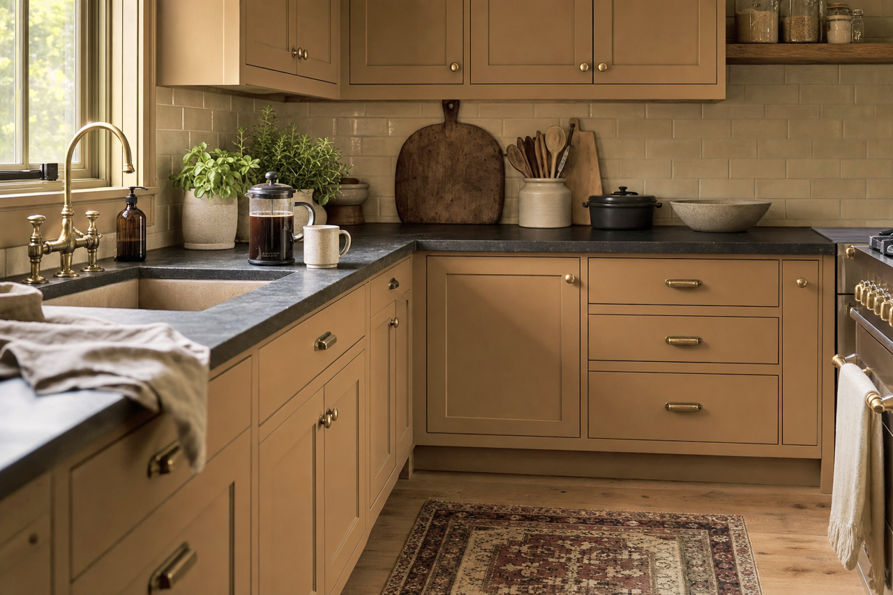 Magic Lamp by Valspar on cabinets