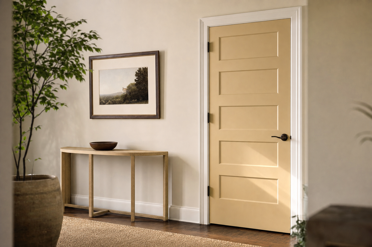 Caraway Seed by Valspar on interior-doors