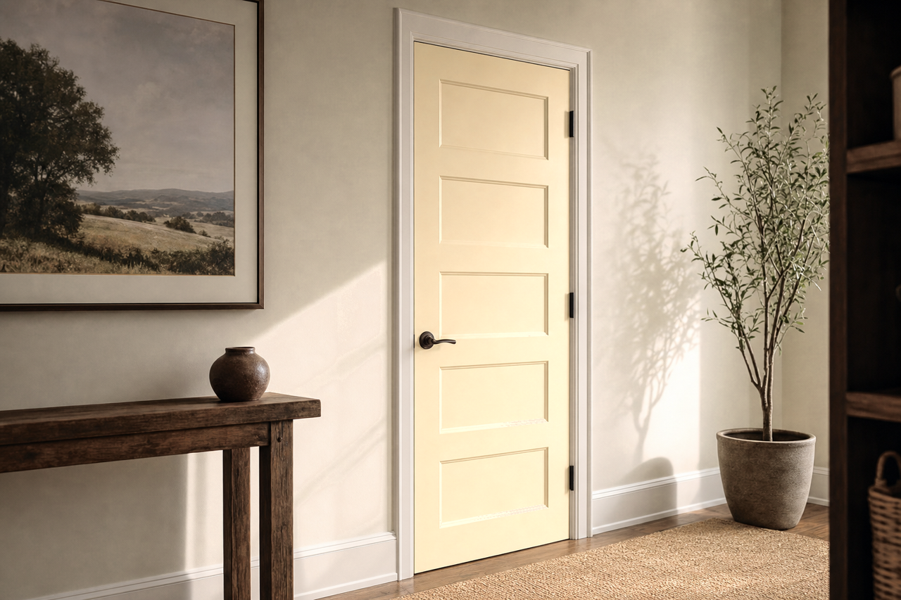Classic Buff by Valspar on interior-doors
