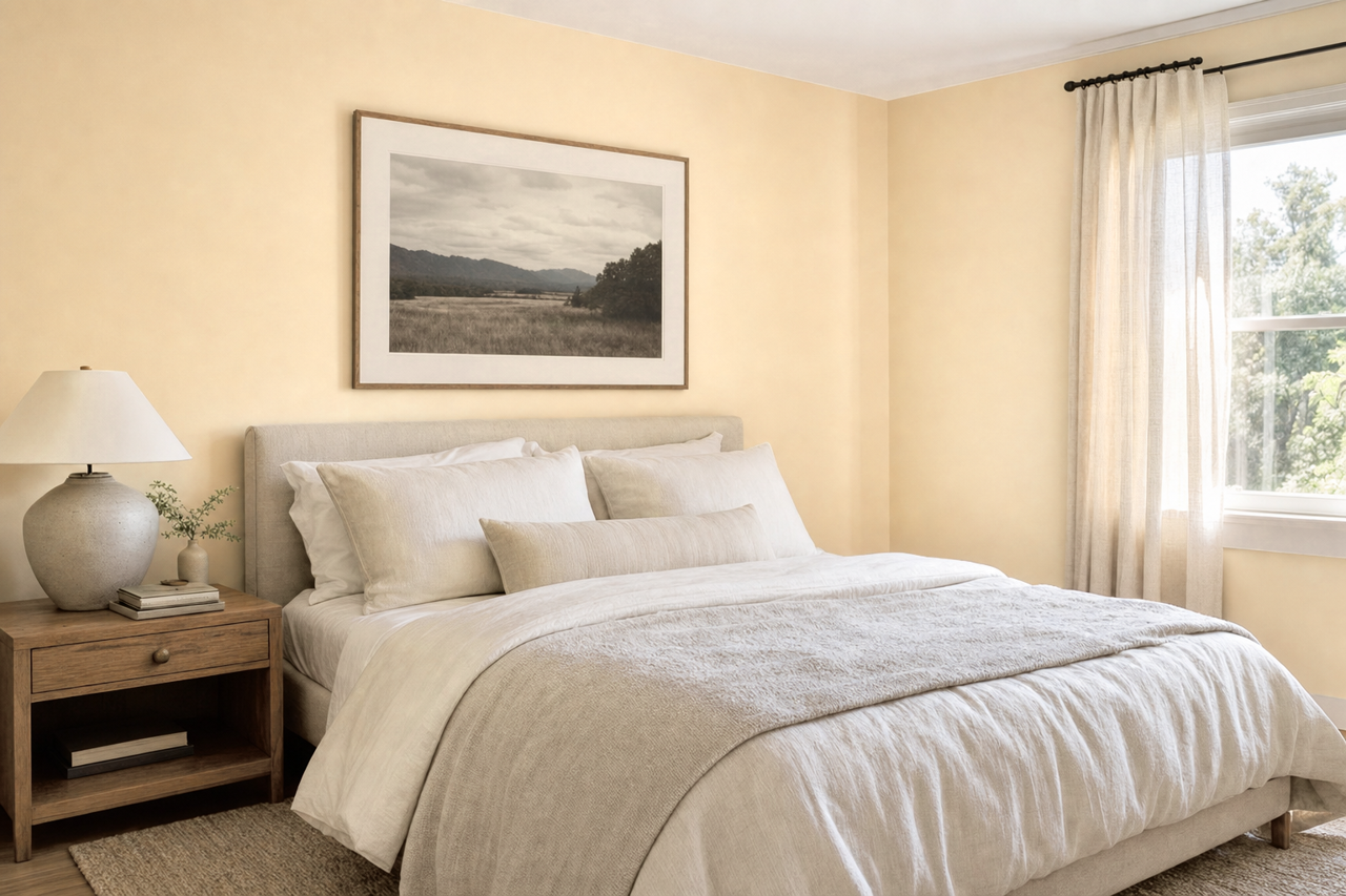 Classic Buff by Valspar on interiors