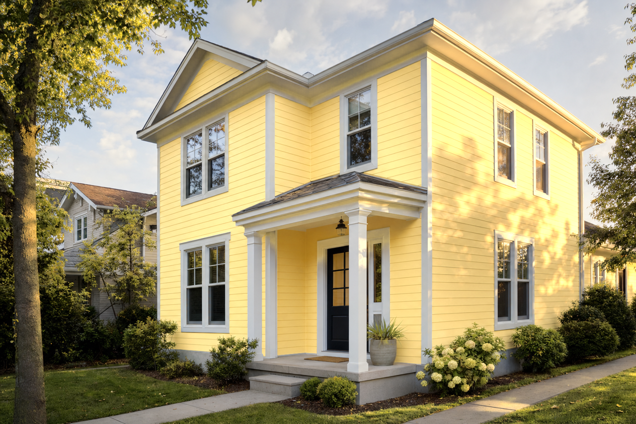 Tangy Lemon by Valspar on exterior
