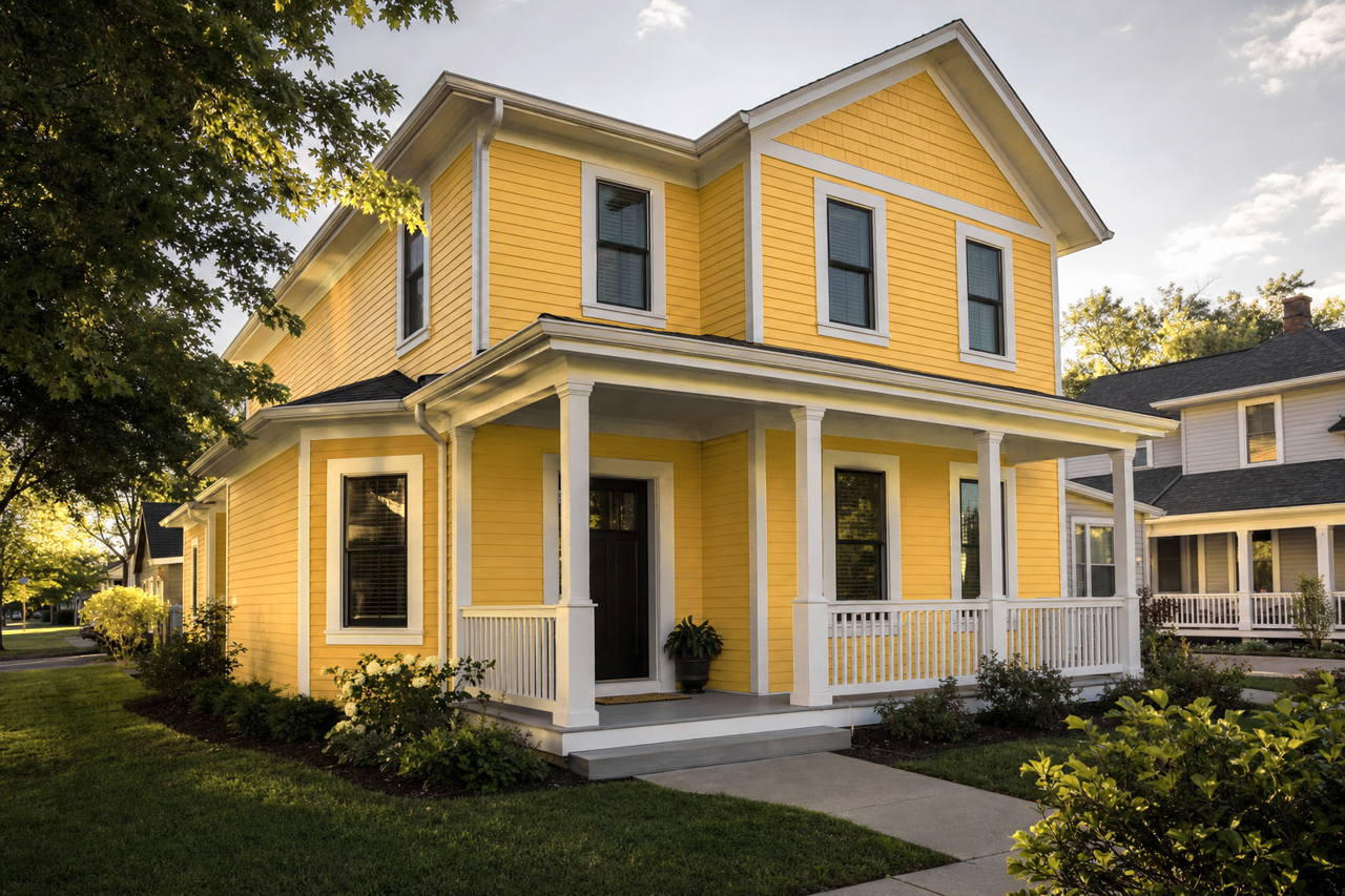 Mustard Glaze by Valspar on exterior