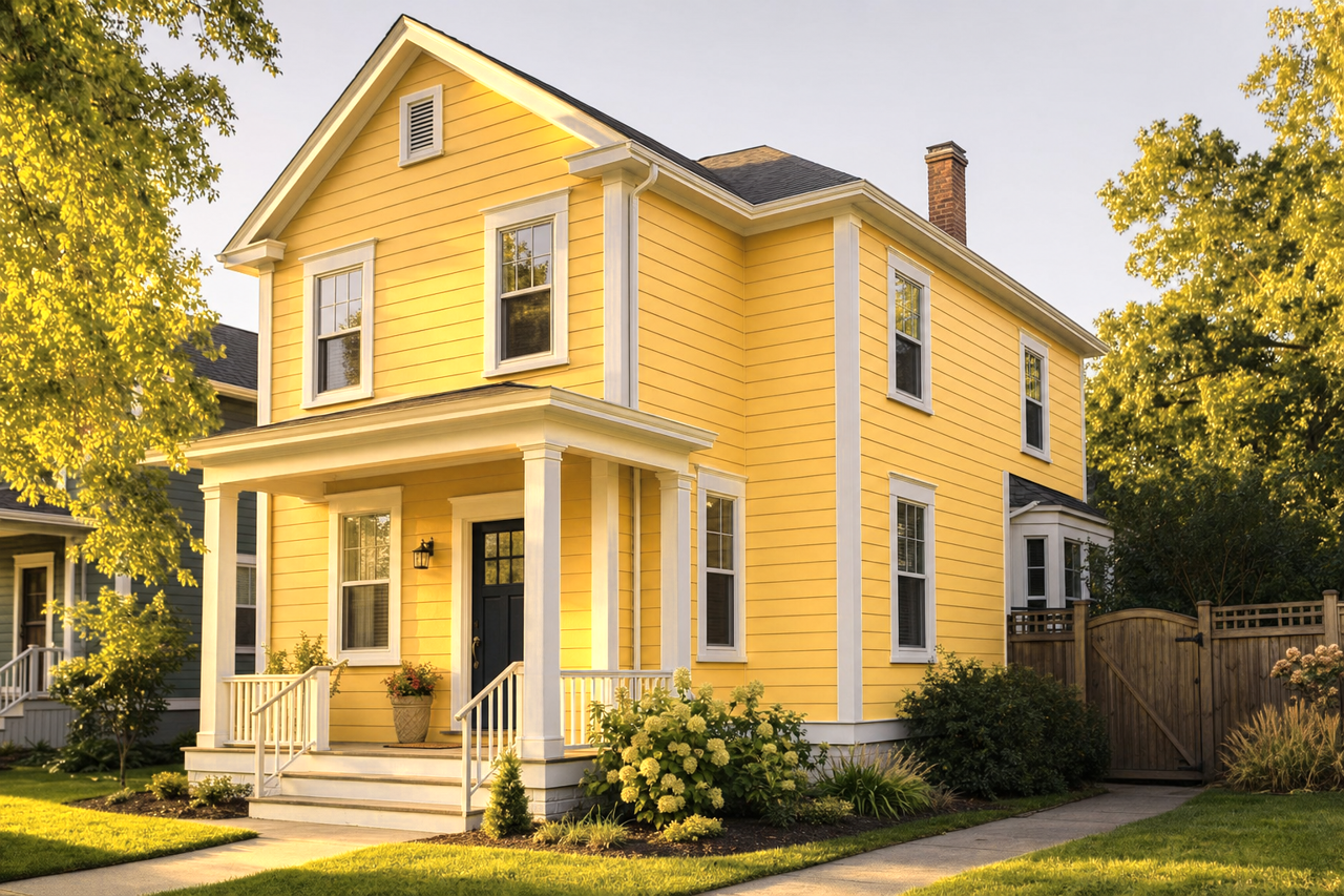 Sweet Lemon by Valspar on exterior
