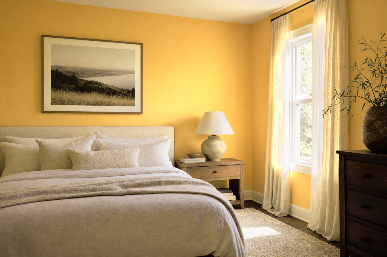 Amber Pearl by Valspar on interiors