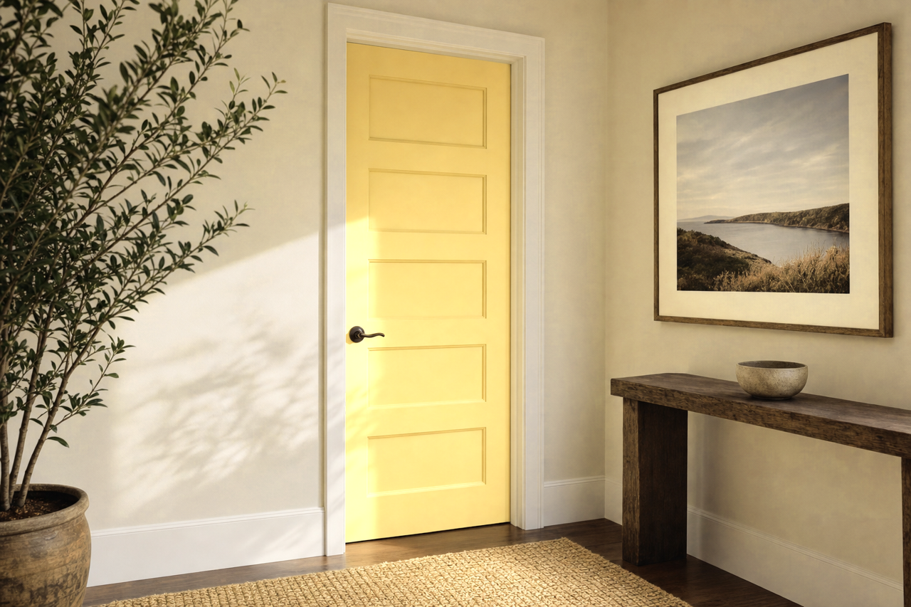 Late Day Sun by Valspar on interior-doors