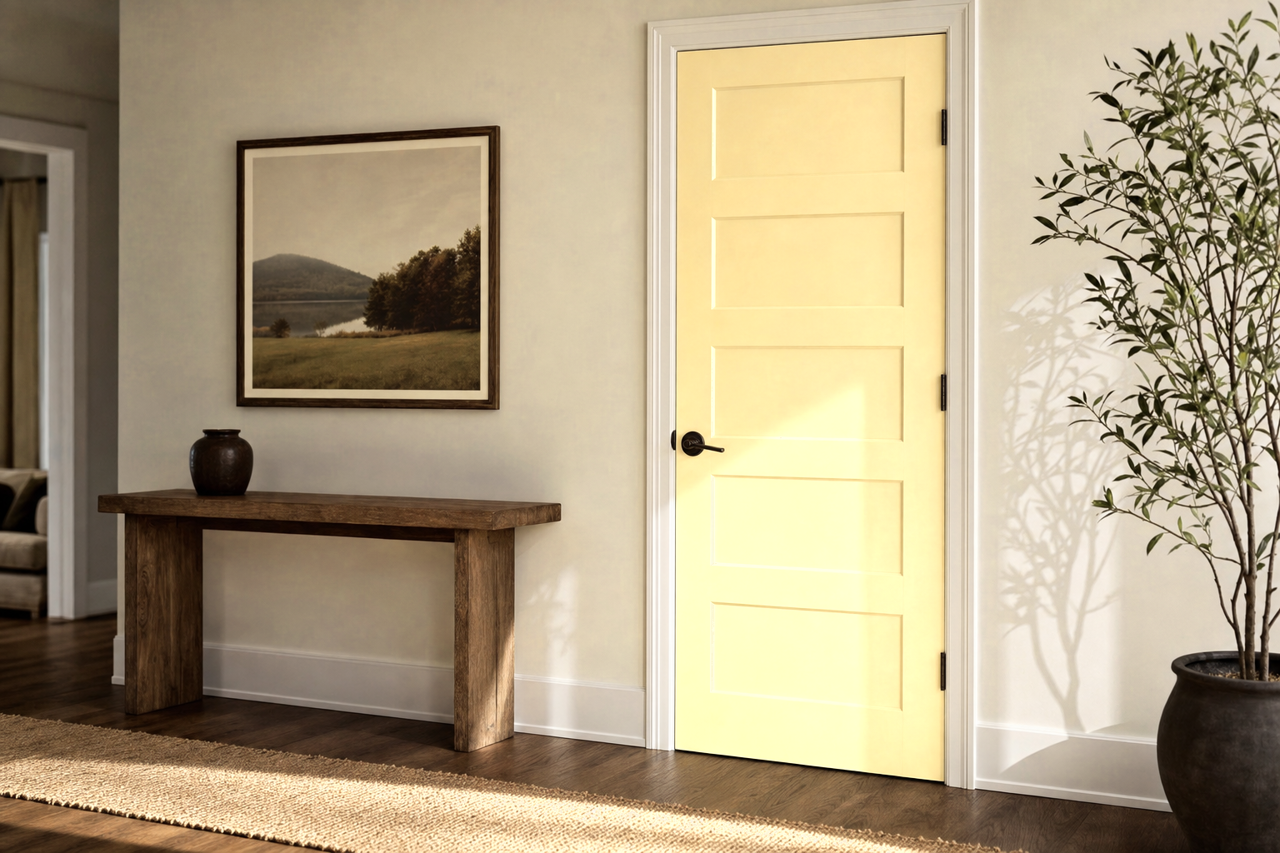 Pecan Cream by Valspar on interior-doors