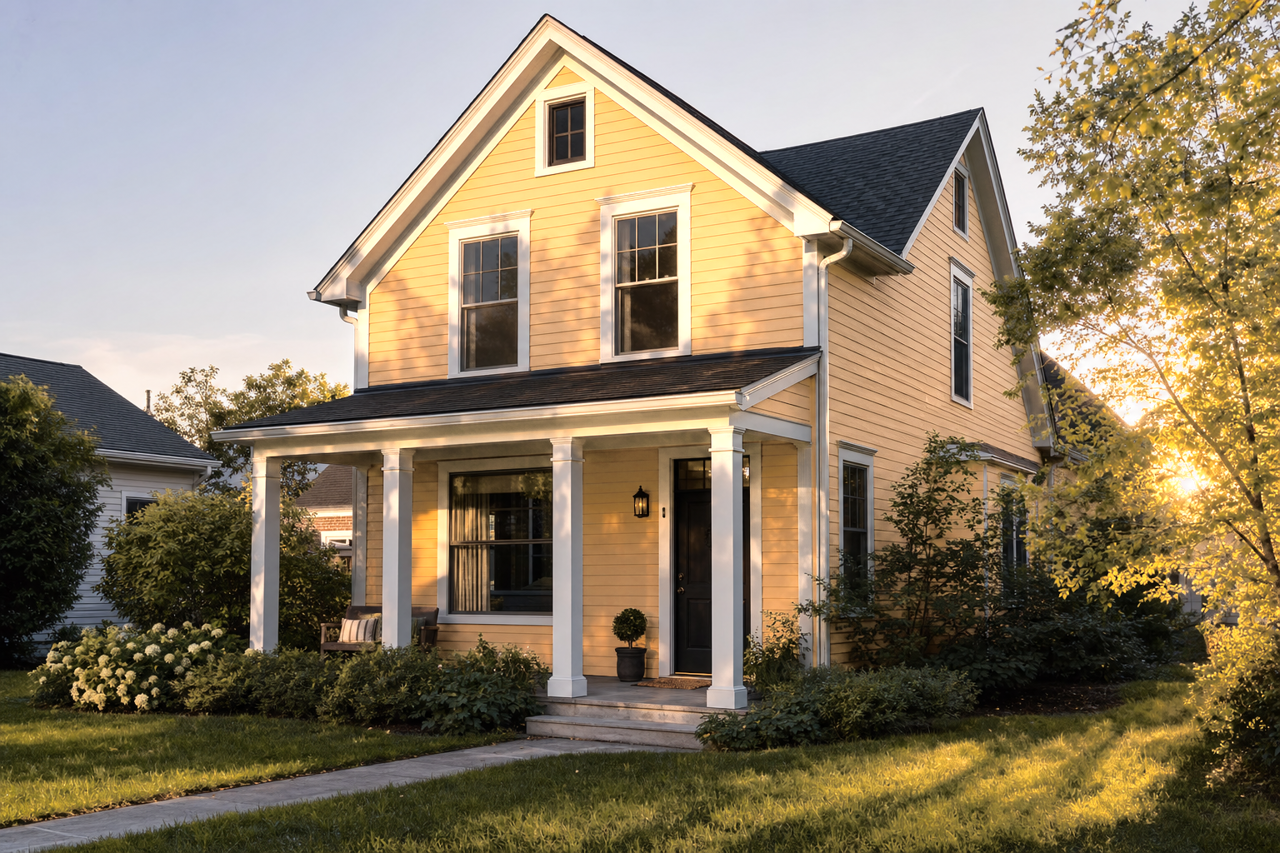 Golden Chime by Valspar on exterior