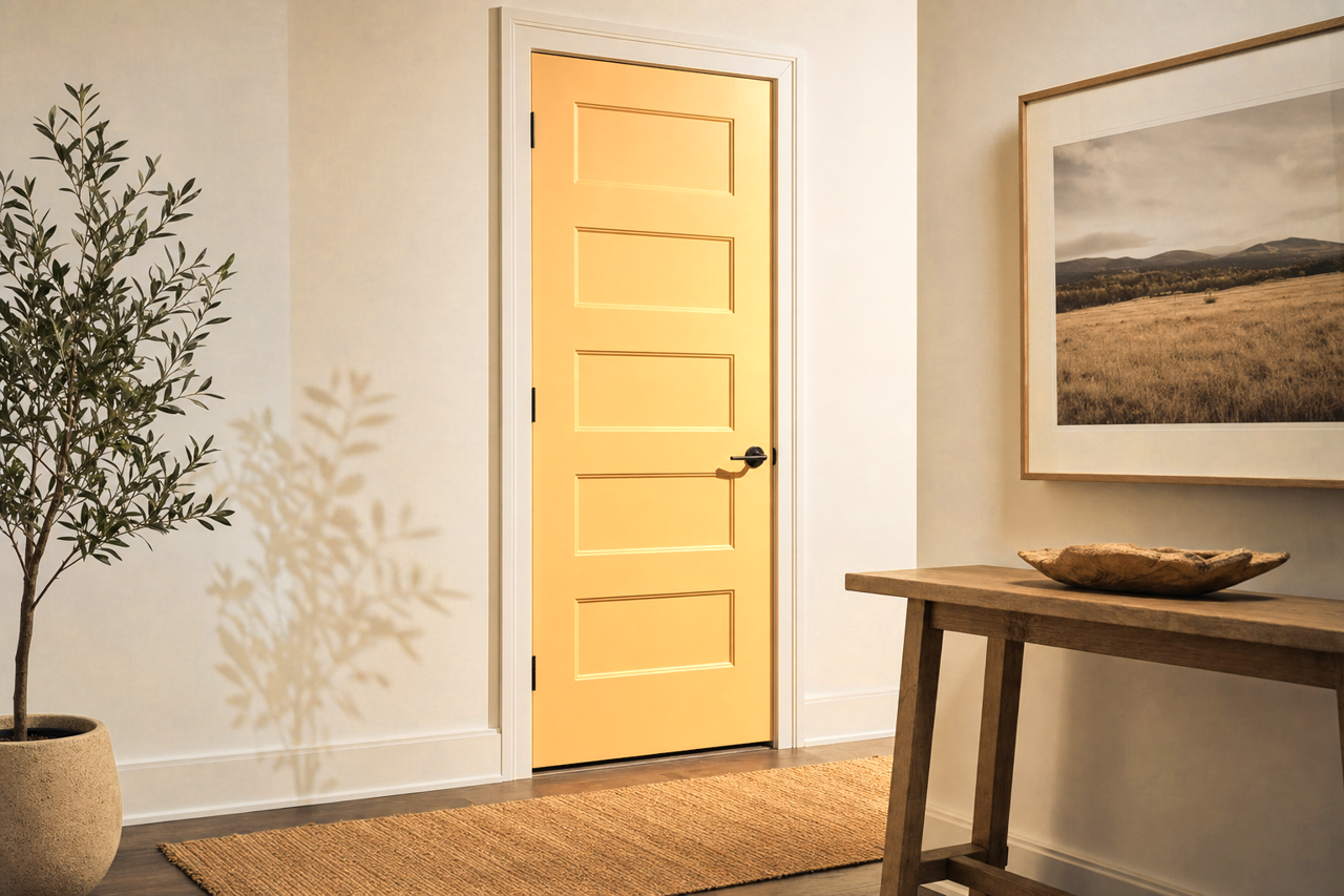 Golden Chime by Valspar on interior-doors