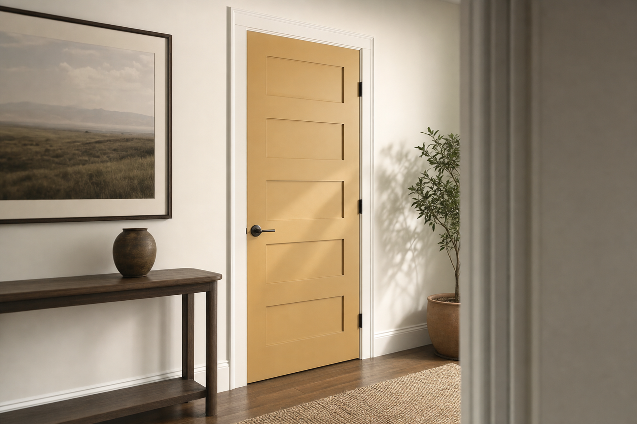 Timeless Gold by Valspar on interior-doors