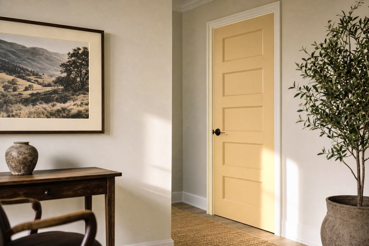 Dining Room Gold by Valspar on interior-doors
