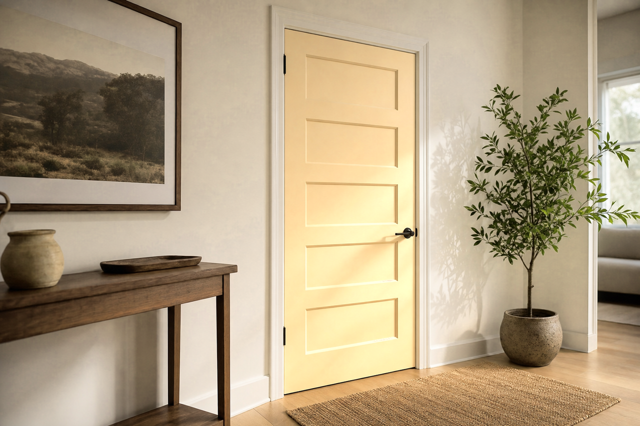 Light Amber by Valspar on interior-doors