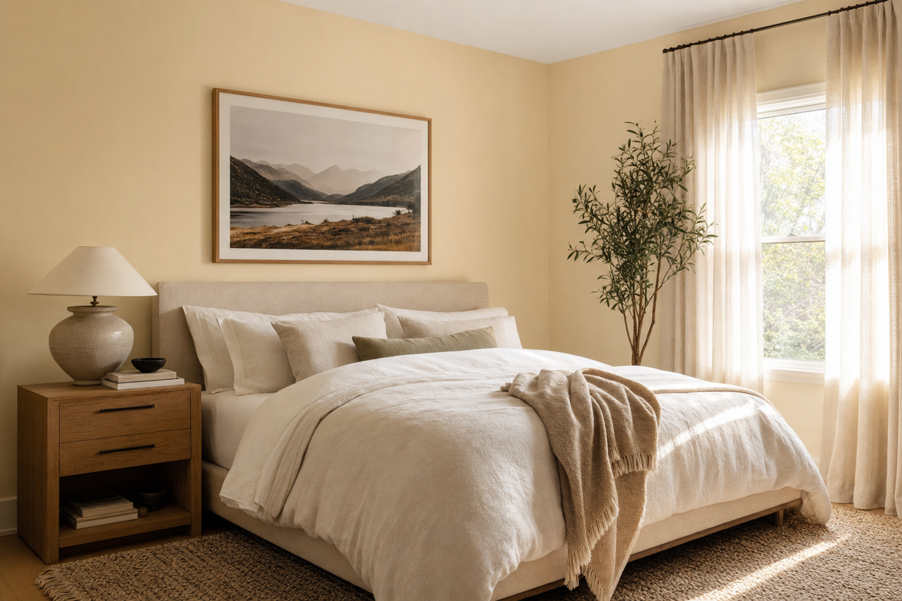 Ivory Essence by Valspar on interiors
