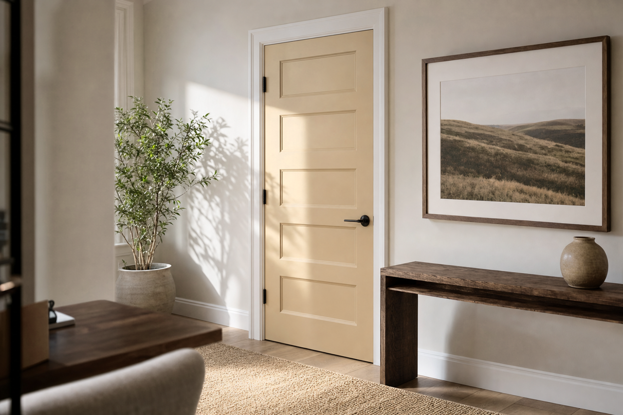 Wetland Clay by Valspar on interior-doors