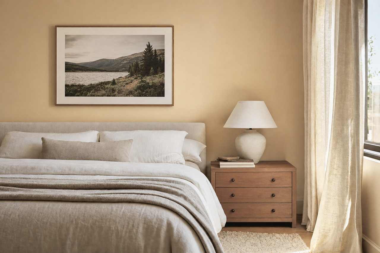 Wetland Clay by Valspar on interiors