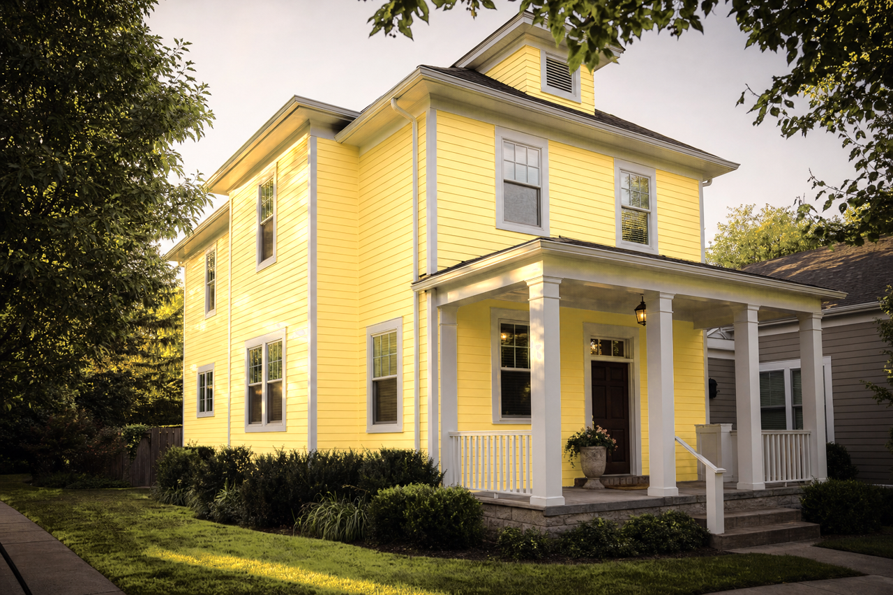 Lemon Curd by Valspar on exterior