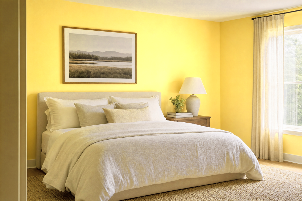 Lemon Curd by Valspar on interiors