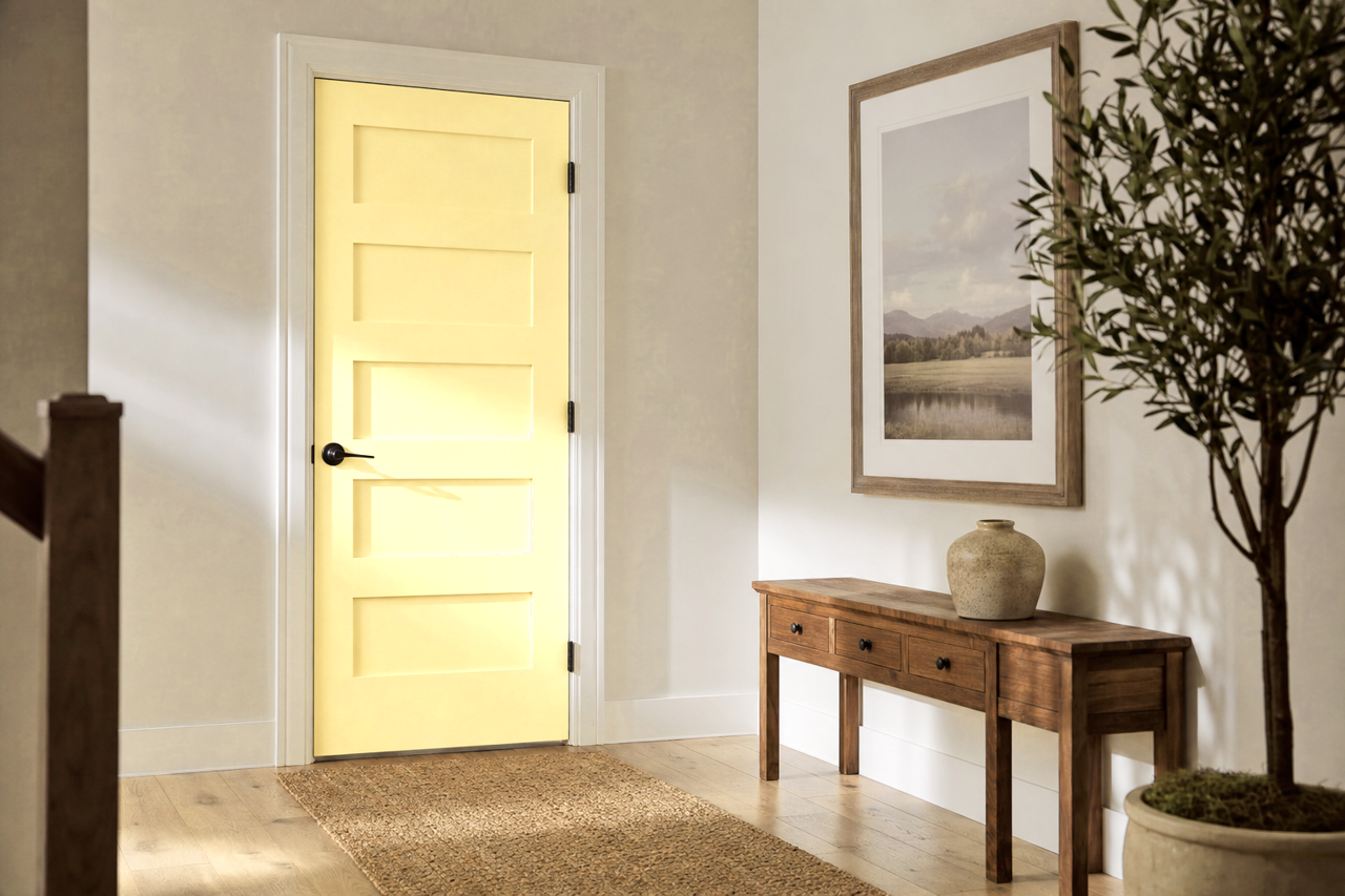 Summer Sun by Valspar on interior-doors