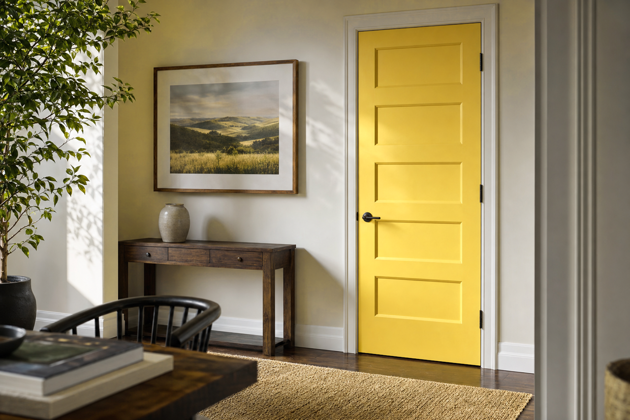 Spring Moss by Valspar on interior-doors