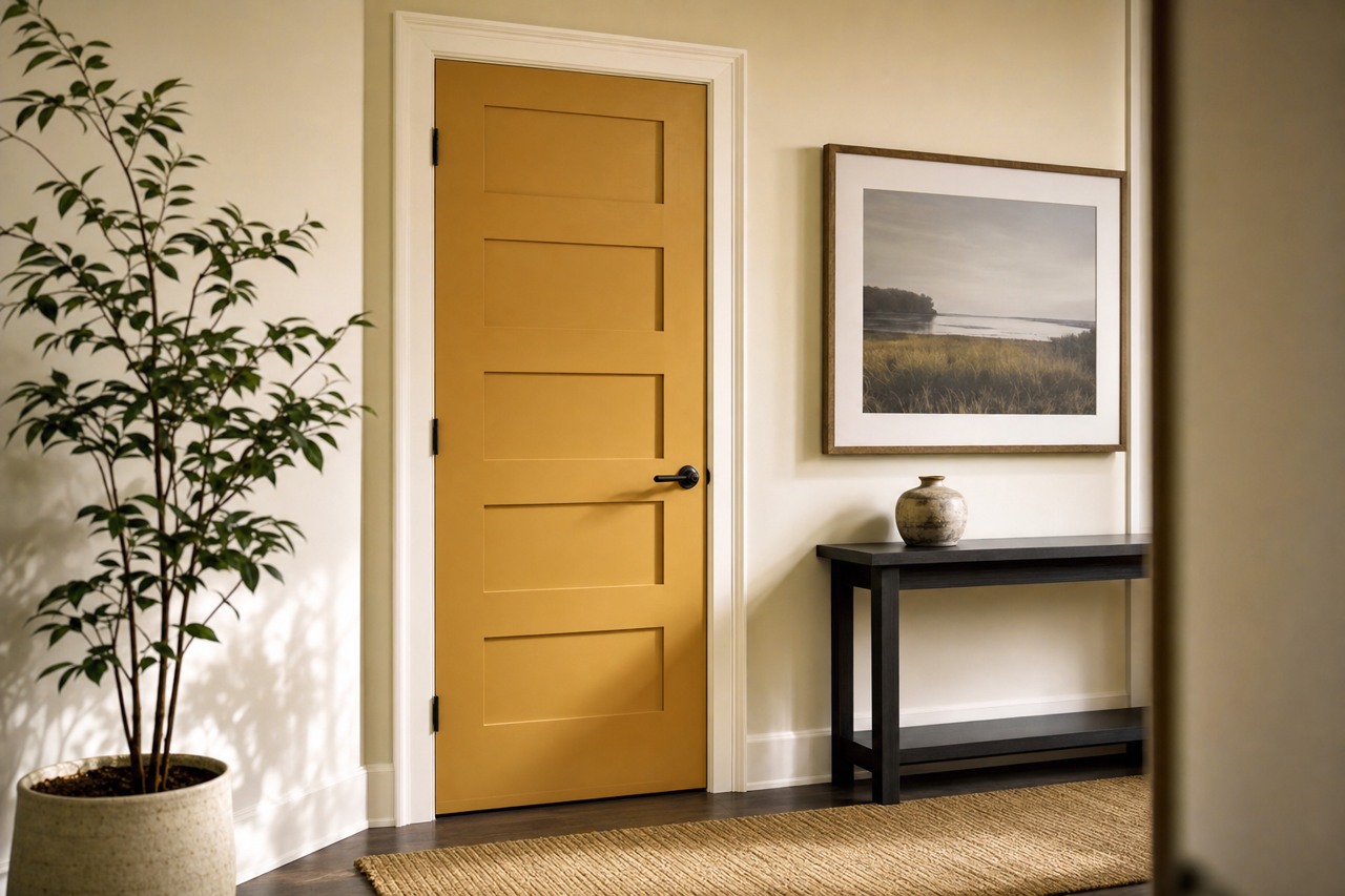 Corduroy by Valspar on interior-doors
