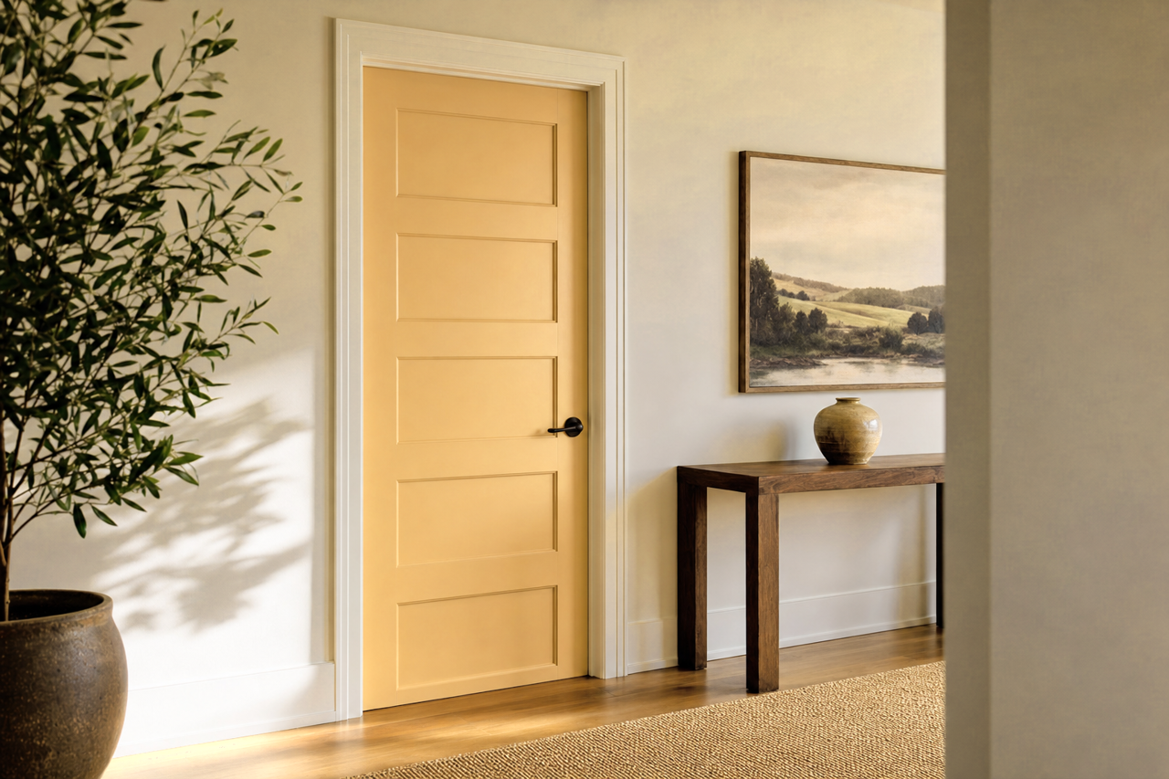 Harpswell Green by Valspar on interior-doors