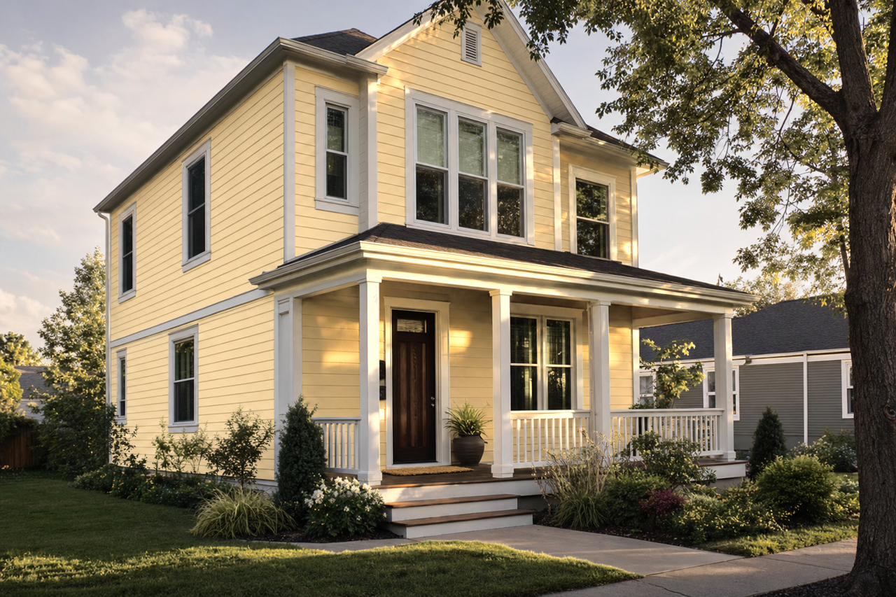 Honeysuckle Beige by Valspar on exterior
