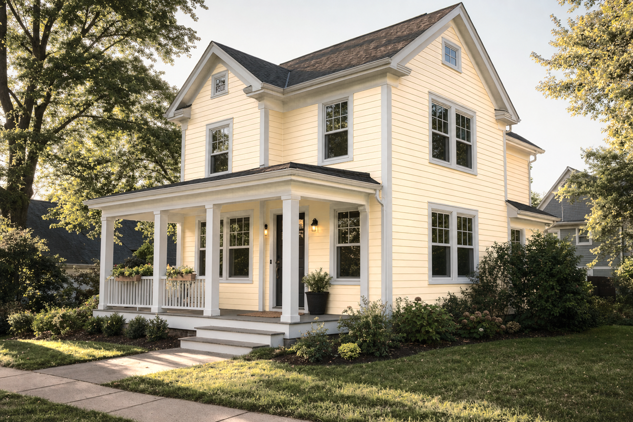 Homey Cream by Valspar on exterior