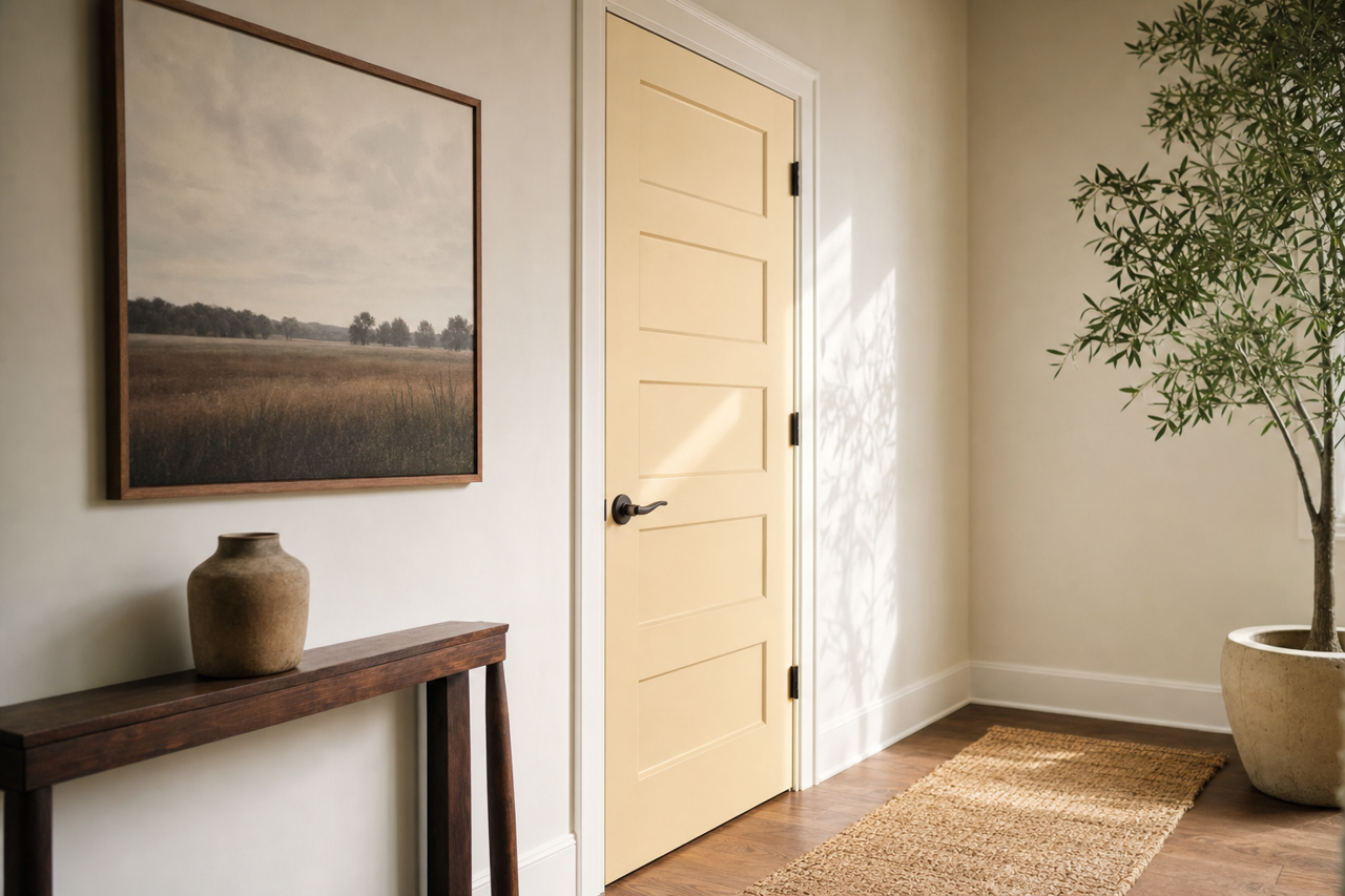 Crafted White by Valspar on interior-doors