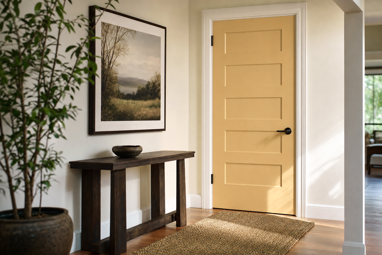 Golden Popover by Valspar on interior-doors