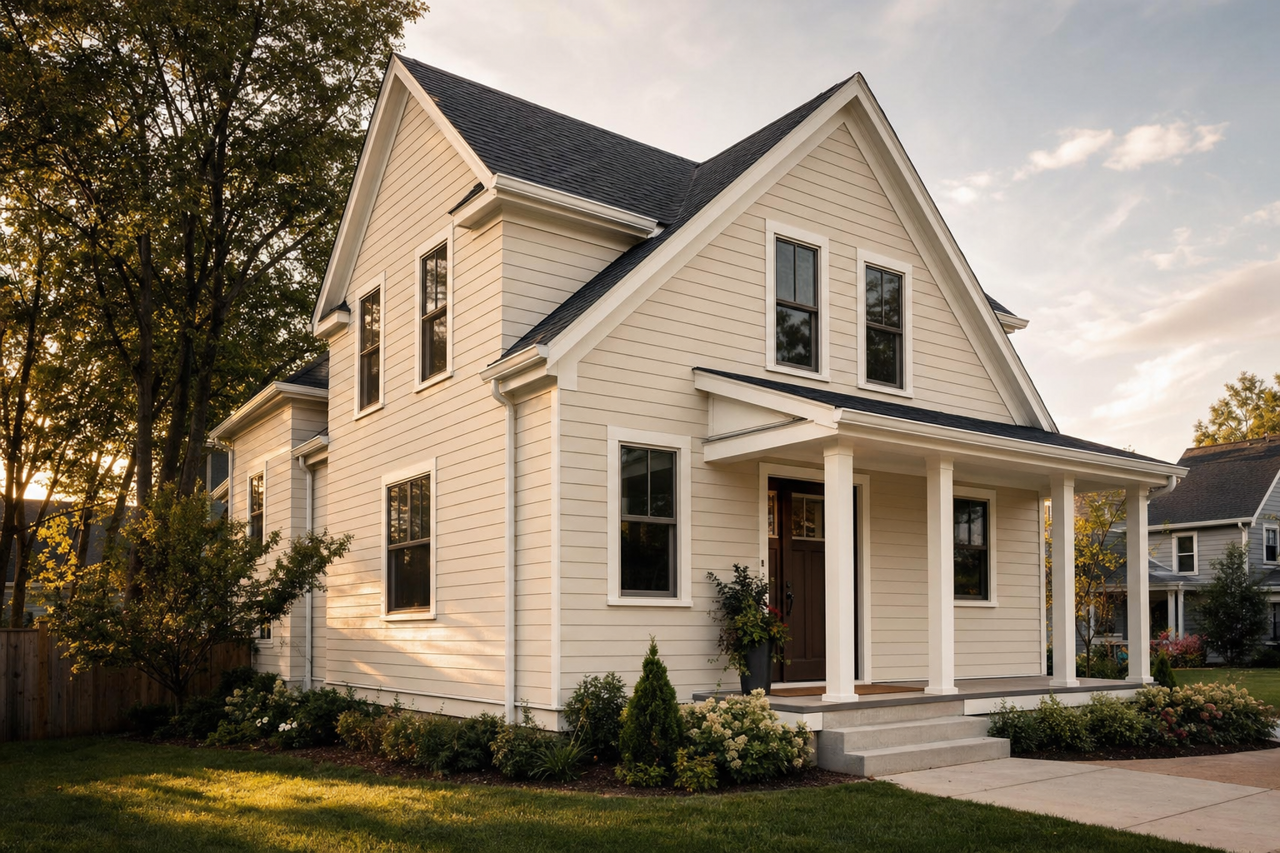 Light Raffia by Valspar on exterior
