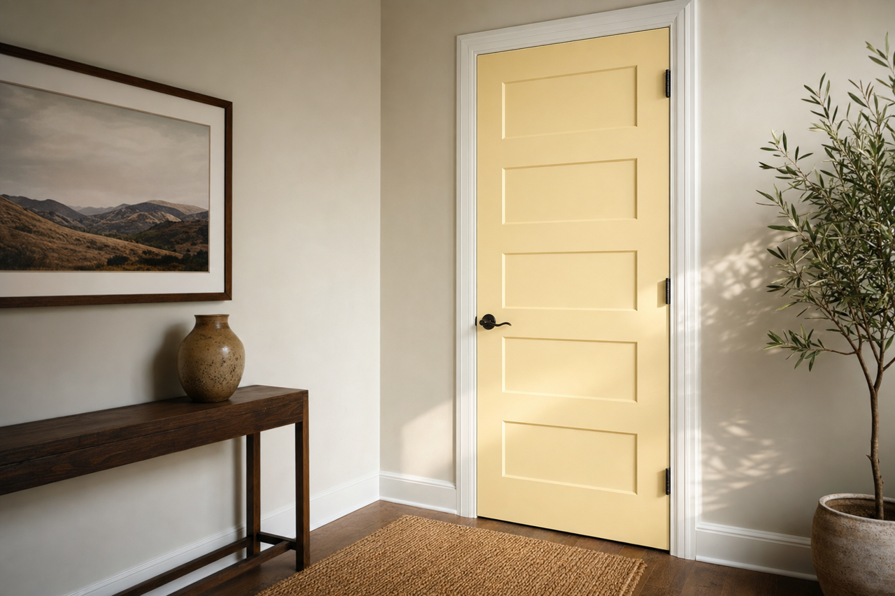 Summer Moon by Valspar on interior-doors