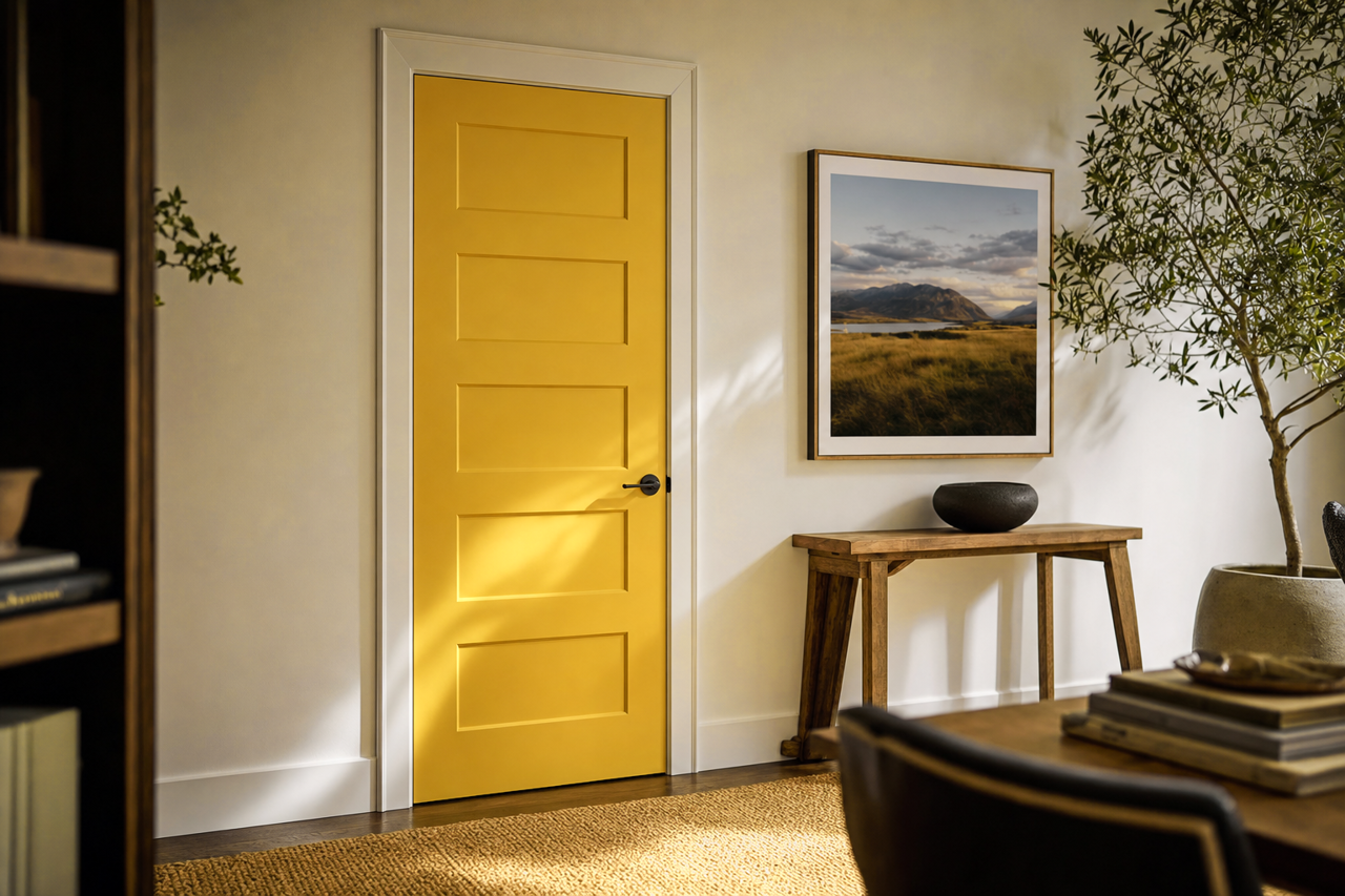 Almond Puff by Valspar on interior-doors