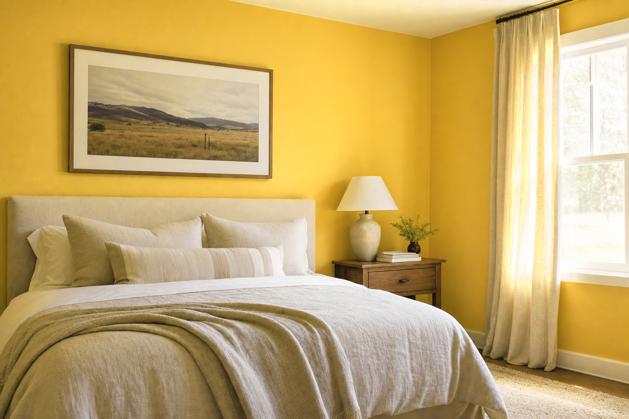 Golden Meadow by Valspar on interiors
