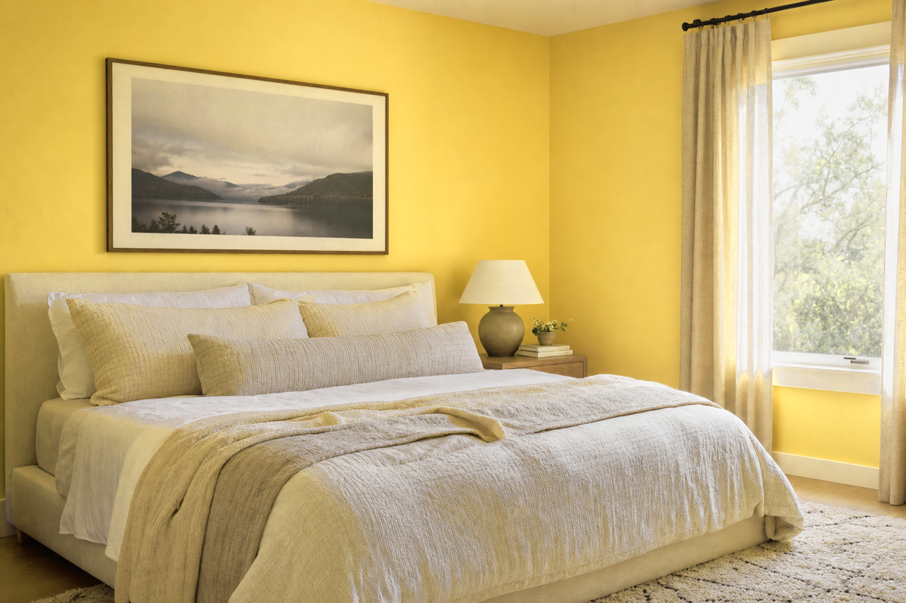 Pineapple Mousse by Valspar on interiors