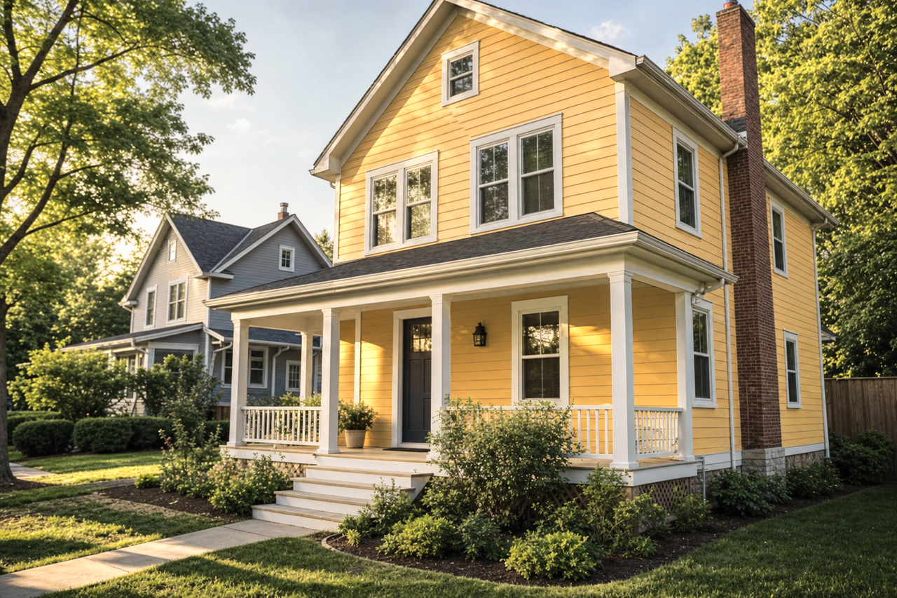 Swiftly Green by Valspar on exterior