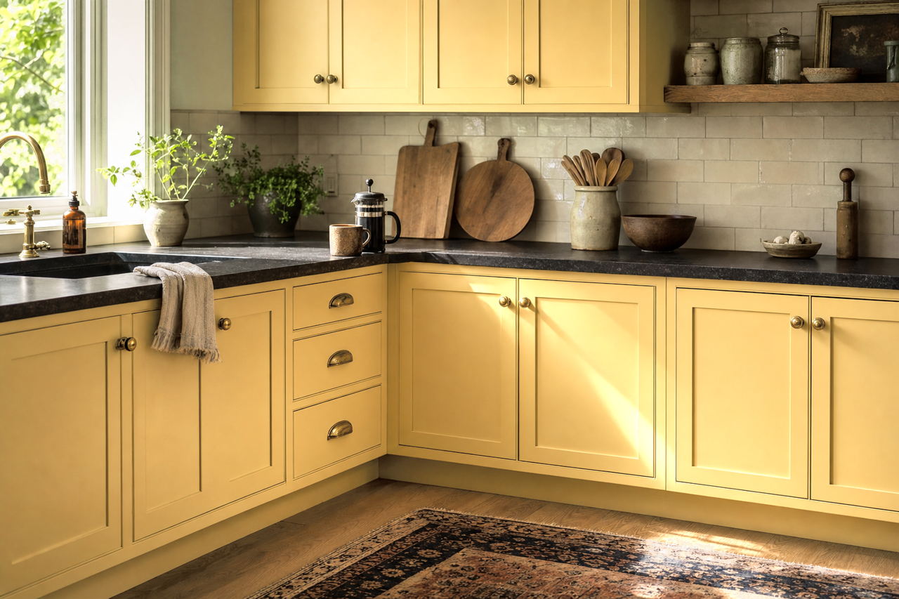 24 Karats by Valspar on cabinets