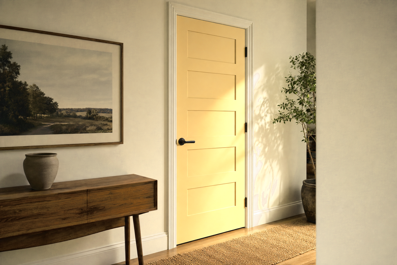 Canary Diamond by Valspar on interior-doors