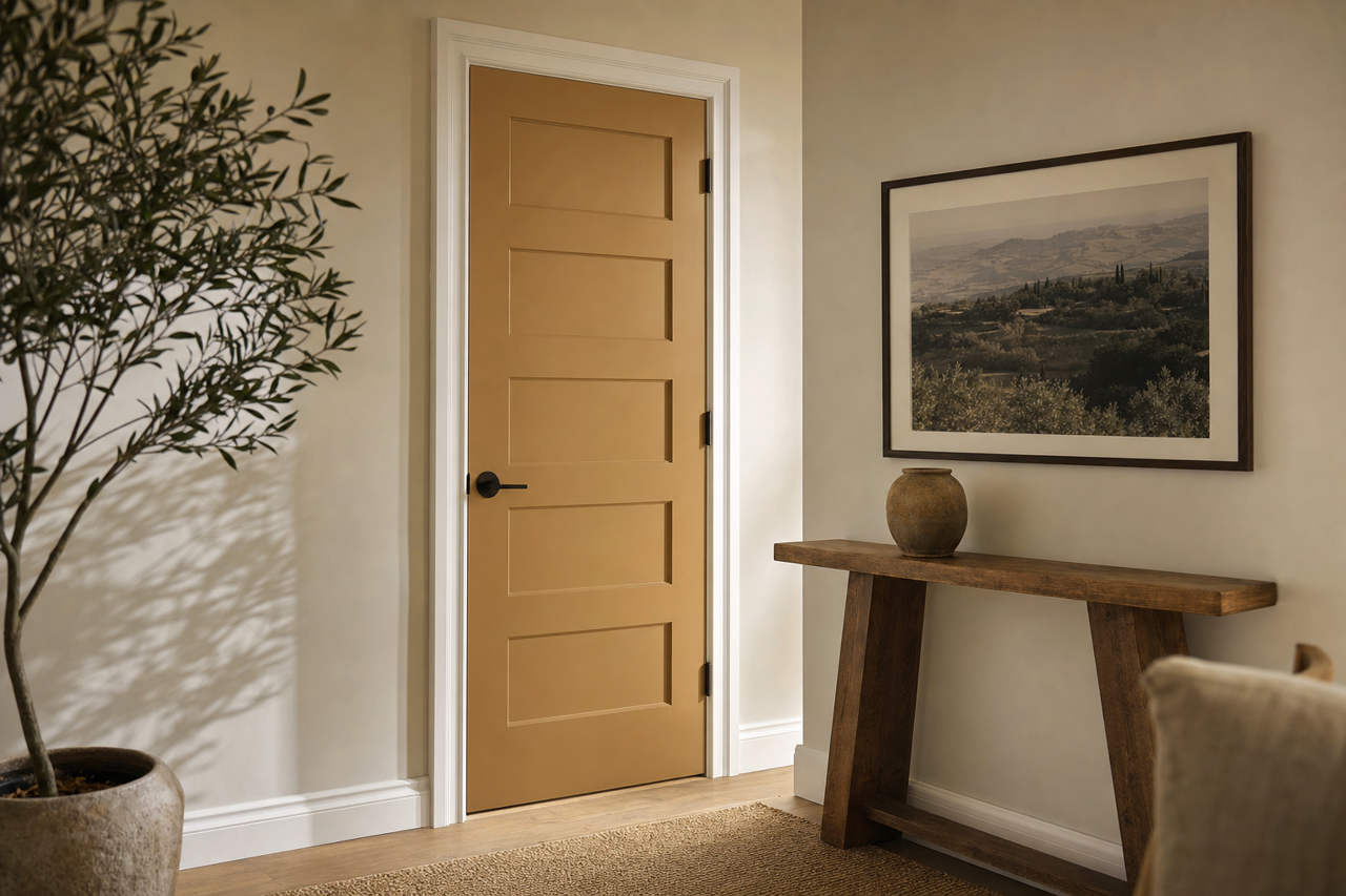 Grecian Olive by Valspar on interior-doors
