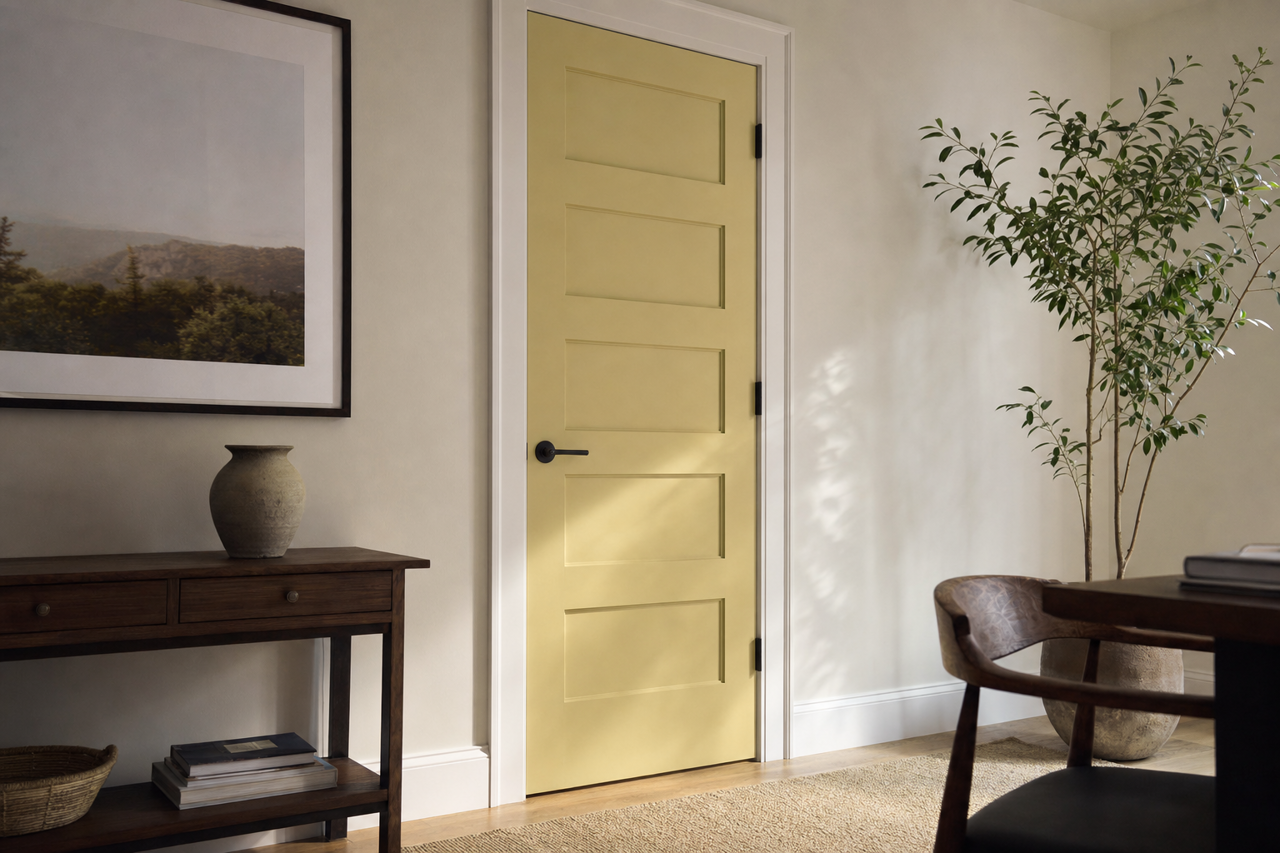 Desert Grass by Valspar on interior-doors